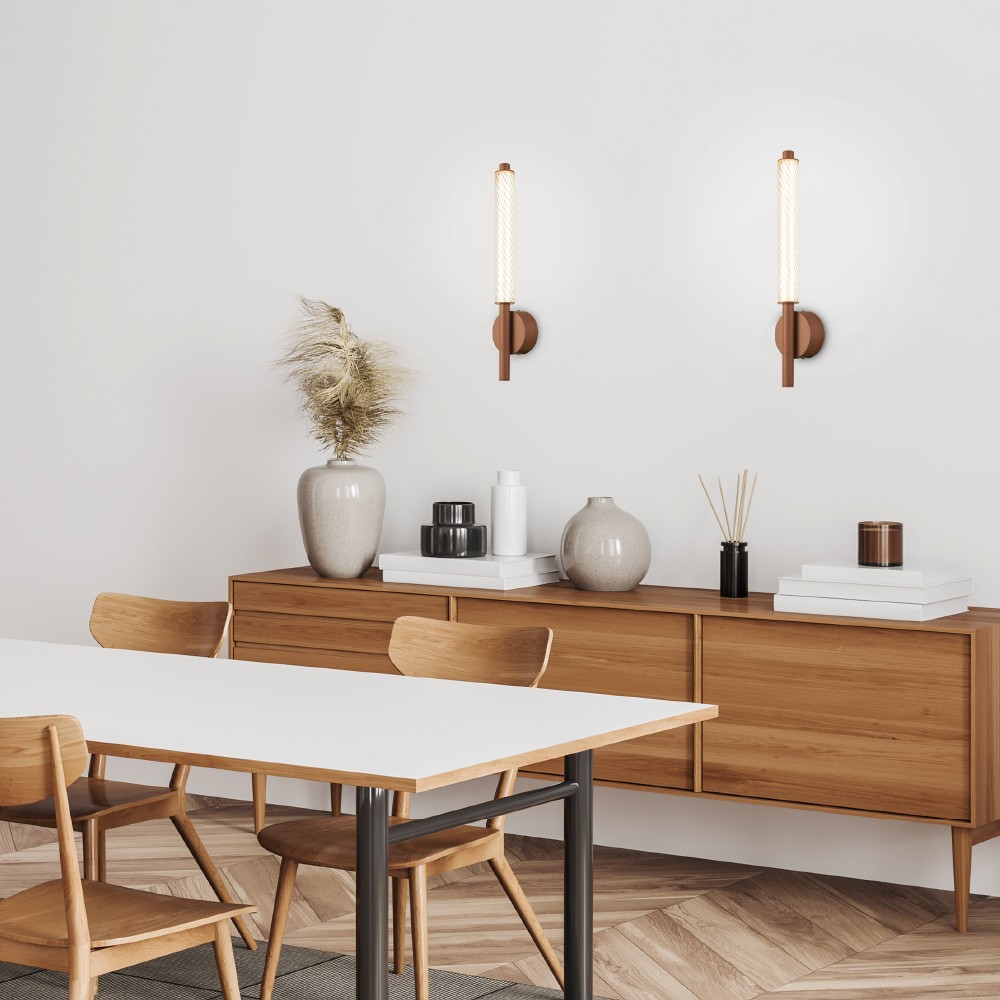 Απλίκα Τοίχου LED 3 CCT Aca Mystique CNW11CACCT Brown