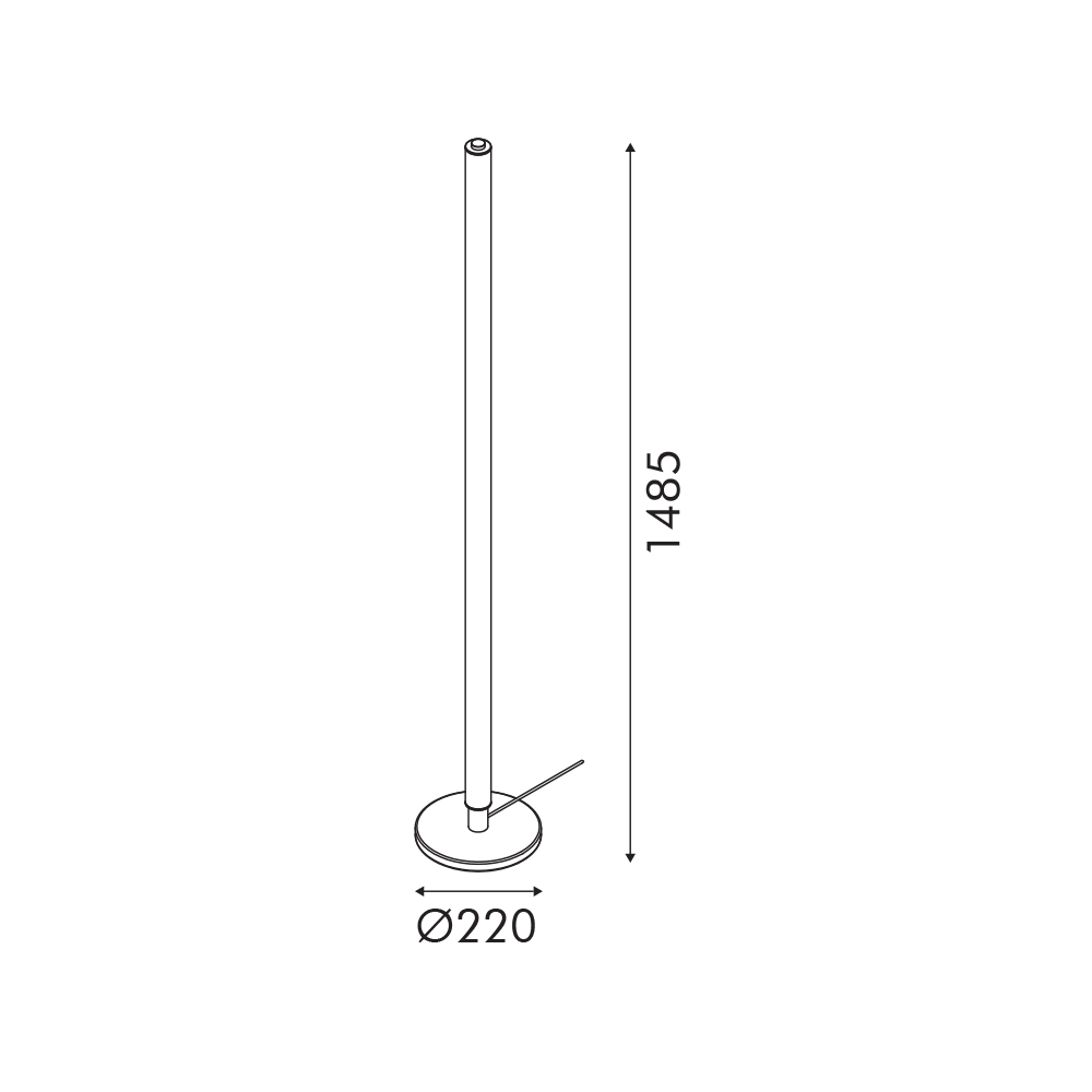 Φωτιστικό Δαπέδου Led Aca Dimmable Mystique Cnf36Gdim Gold Φωτιστικά Μοντέρνα Spitishop