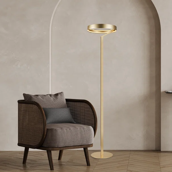 Φωτιστικό Δαπέδου LED Aca Dimmable Rollie CNF43GDIM Gold