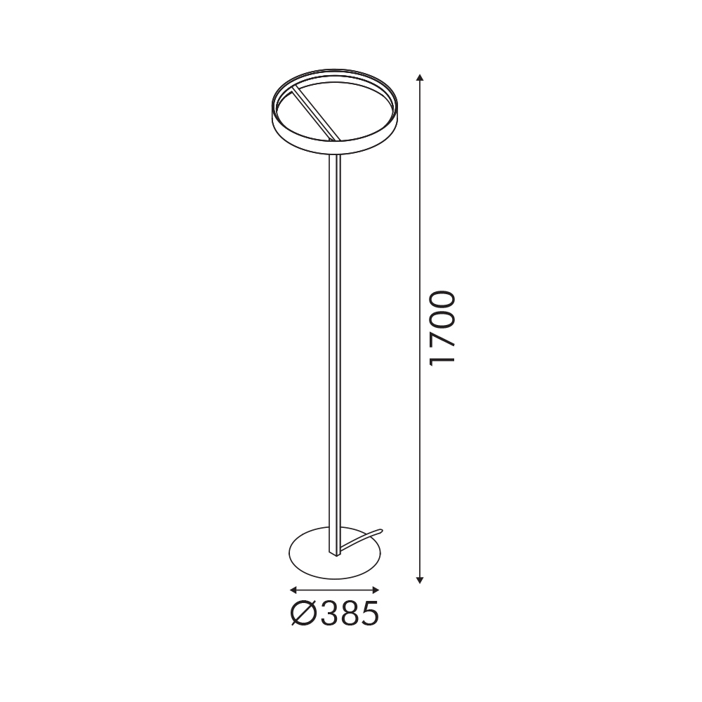 Φωτιστικό Δαπέδου Led Aca Dimmable Rollie Cnf43Gdim Gold Φωτιστικά Μοντέρνα Spitishop