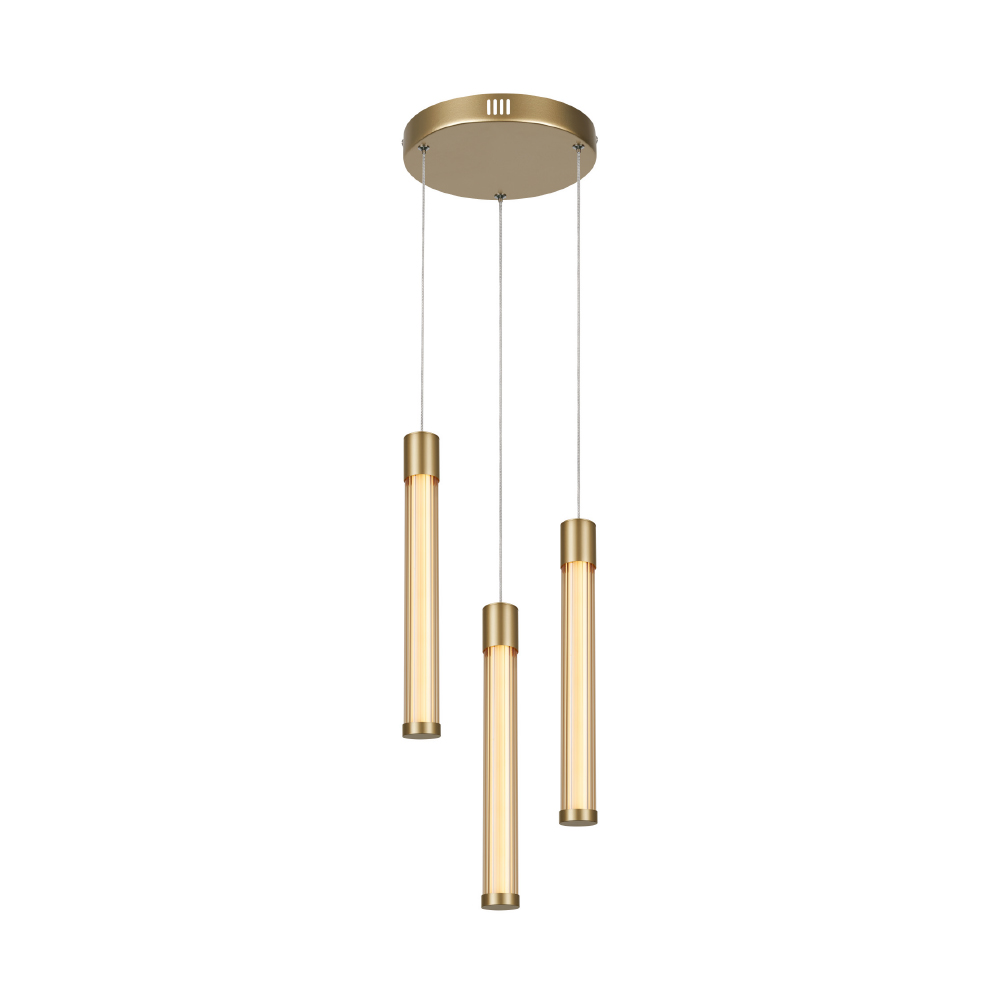 Φωτιστικό Οροφής Τρίφωτο LED 3 CCT Aca Candelera CN3P21GCCT Gold