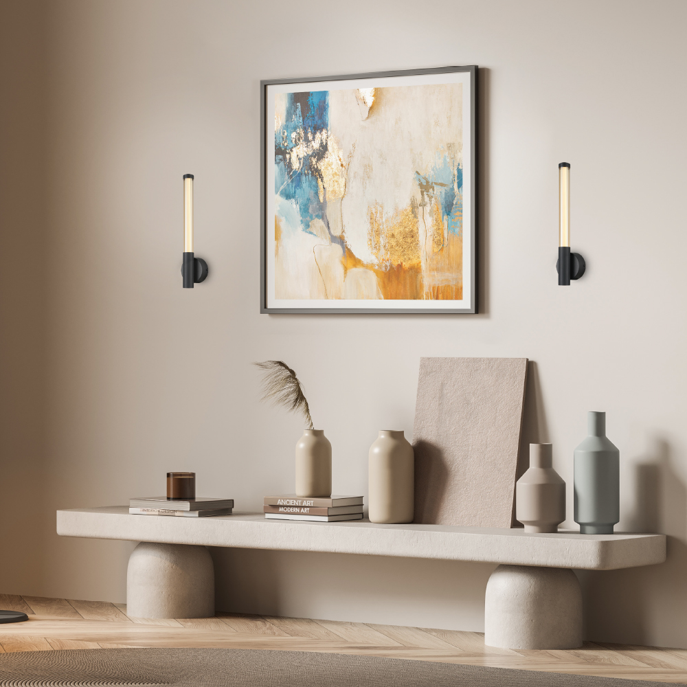 Απλίκα Τοίχου LED 3 CCT Aca Candelera CNDW7BKCCT Sand Black
