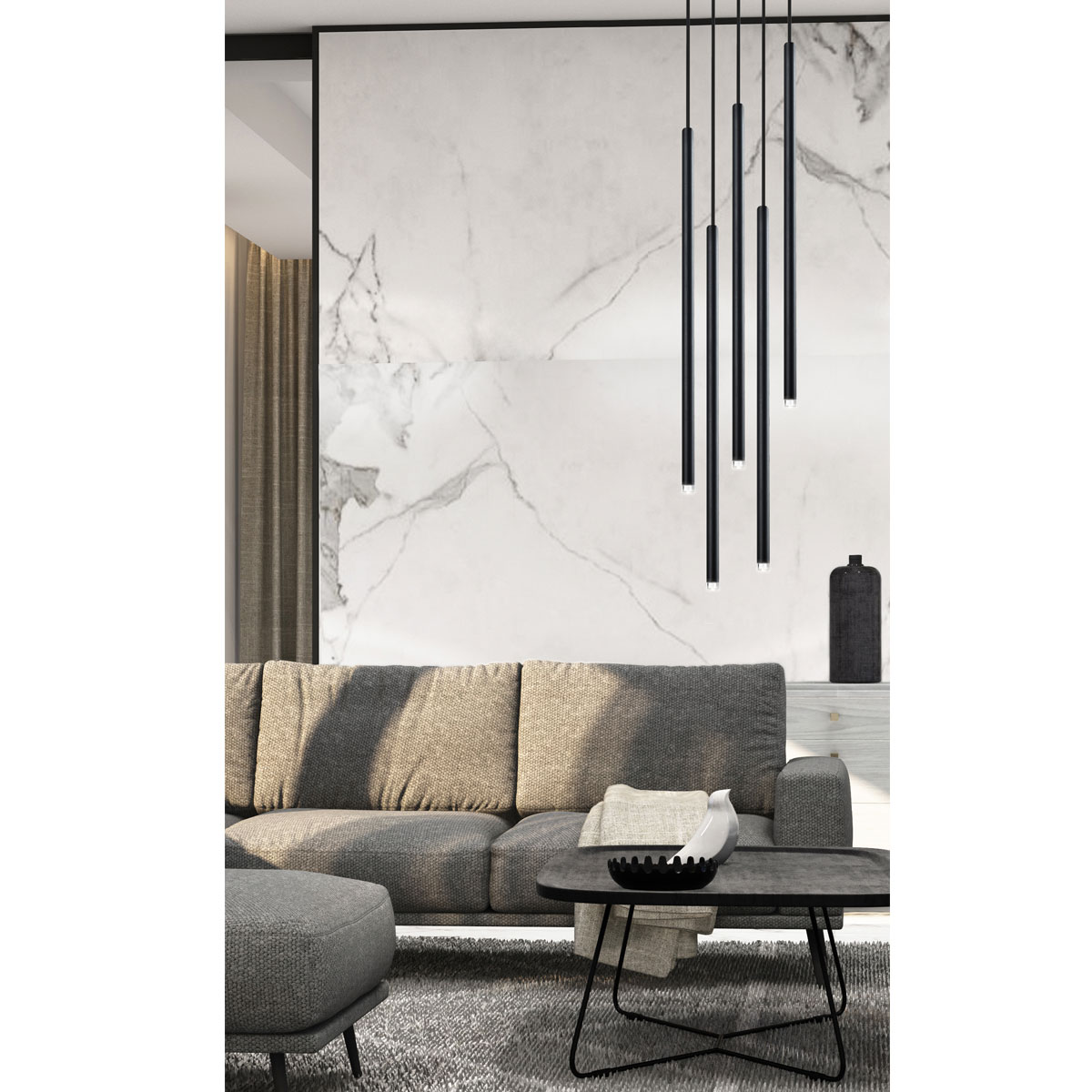 Φωτιστικό Οροφής Πολύφωτο LED Viokef Zenia Black 4291200