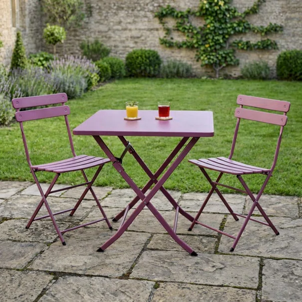 Σετ Τραπεζαρία Κήπου (3τμχ) Spitishop Riviera Purple