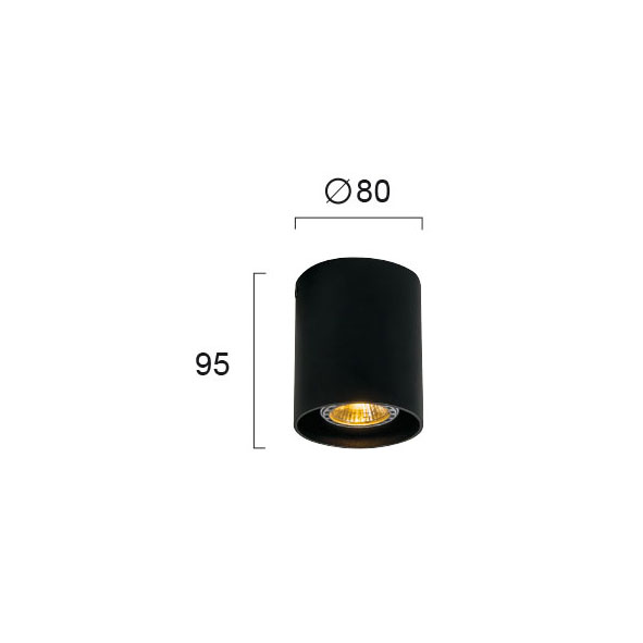 Σποτ Μονόφωτο Viokef Dice Black 4144201 Φωτιστικά Οροφής Κρεμαστά Spitishop