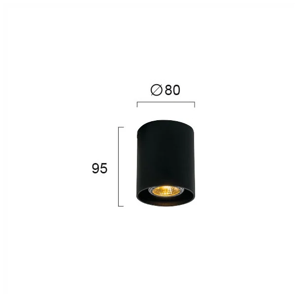 Σποτ Μονόφωτο Viokef Dice Black 4144201
