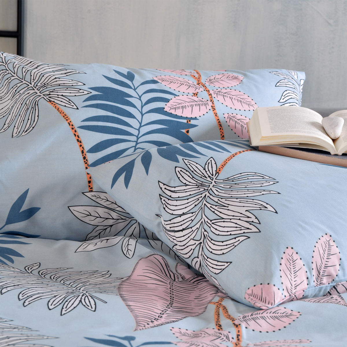 Σεντόνια King Size (Σετ) Rythmos Next Solange Blue Λευκά Είδη Κρεβατοκάμαρας Spitishop