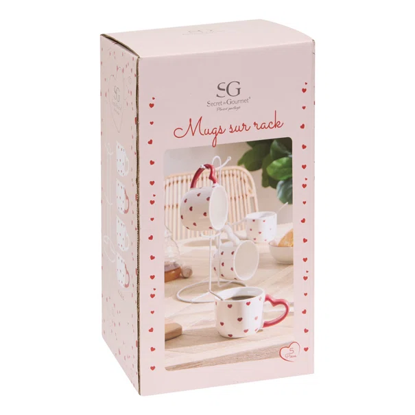 Κούπες 220ml Με Σταντ (Σετ 4τμχ) S-D Valentine 212106