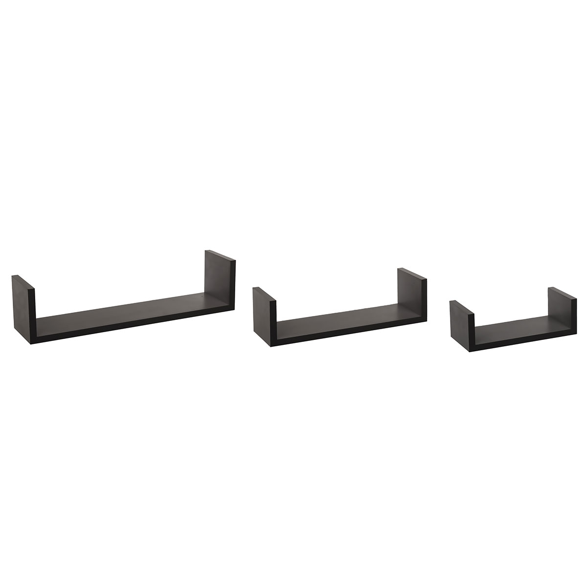 Ράφια Τοίχου (Σετ 3τμχ) F-V Edge Black 138955A