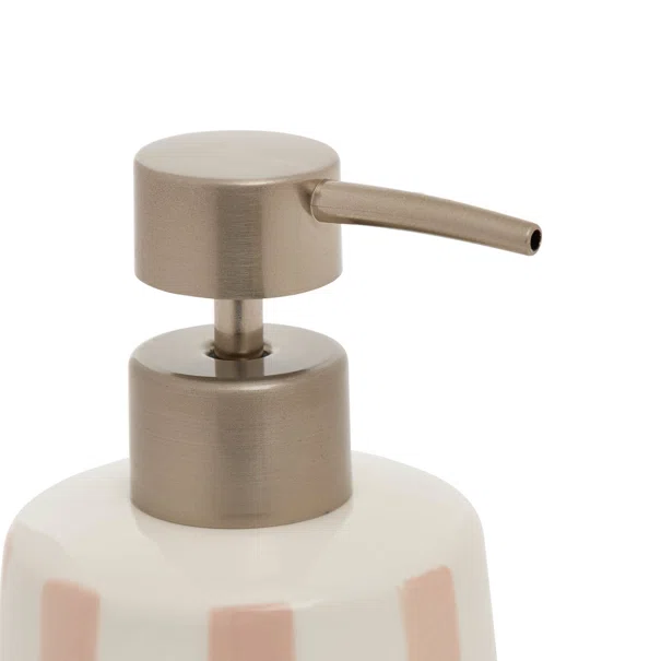 Dispenser Μπάνιου 400ml (Φ8.6x17.3) F-V Strio Pink 214790A