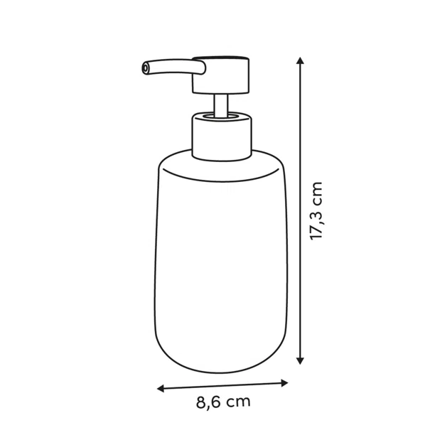 Dispenser Μπάνιου 400ml (Φ8.6x17.3) F-V Strio Wheat 214790B