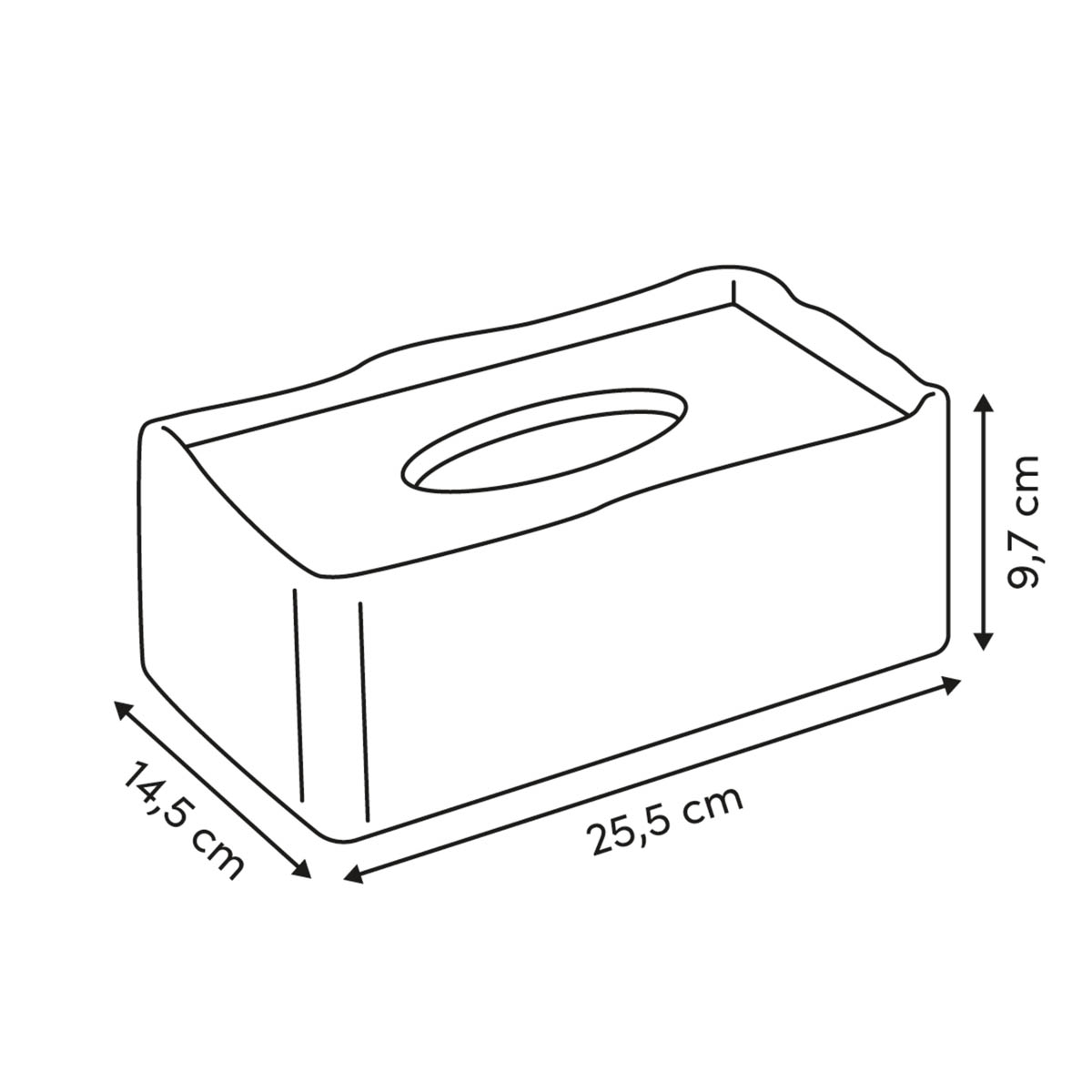 Θήκη για Χαρτομάντηλα (25 8X14 5X9 7) F-V Olea Beige 213318 Μπάνιο Αξεσουάρ Μπάνιου Χαρτοθήκες Spitishop