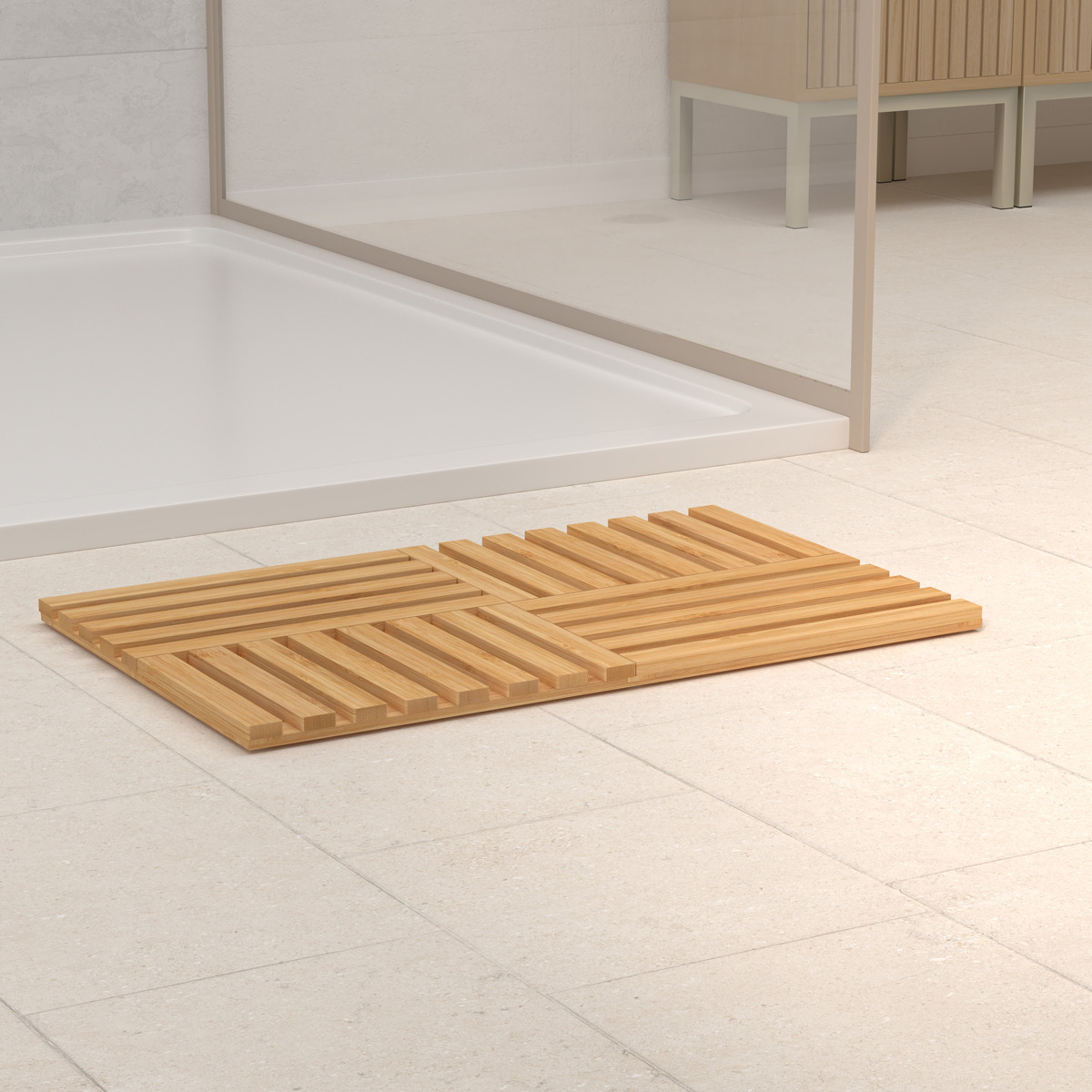 Ξύλινη Πλατφόρμα Μπάνιου/Duckboard (55x33) F-V Slatted Mat 213759