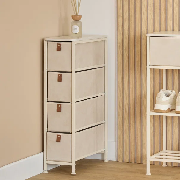 Συρταριέρα 4 Θέσεων (48x20x77) F-V Tissa Beige 130140A