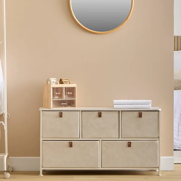 Συρταριέρα 5 Θέσεων (100x30x55) F-V Tissa Beige 193559A