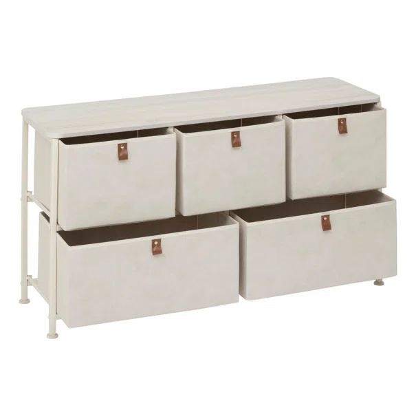 Συρταριέρα 5 Θέσεων (100x30x55) F-V Tissa Beige 193559A