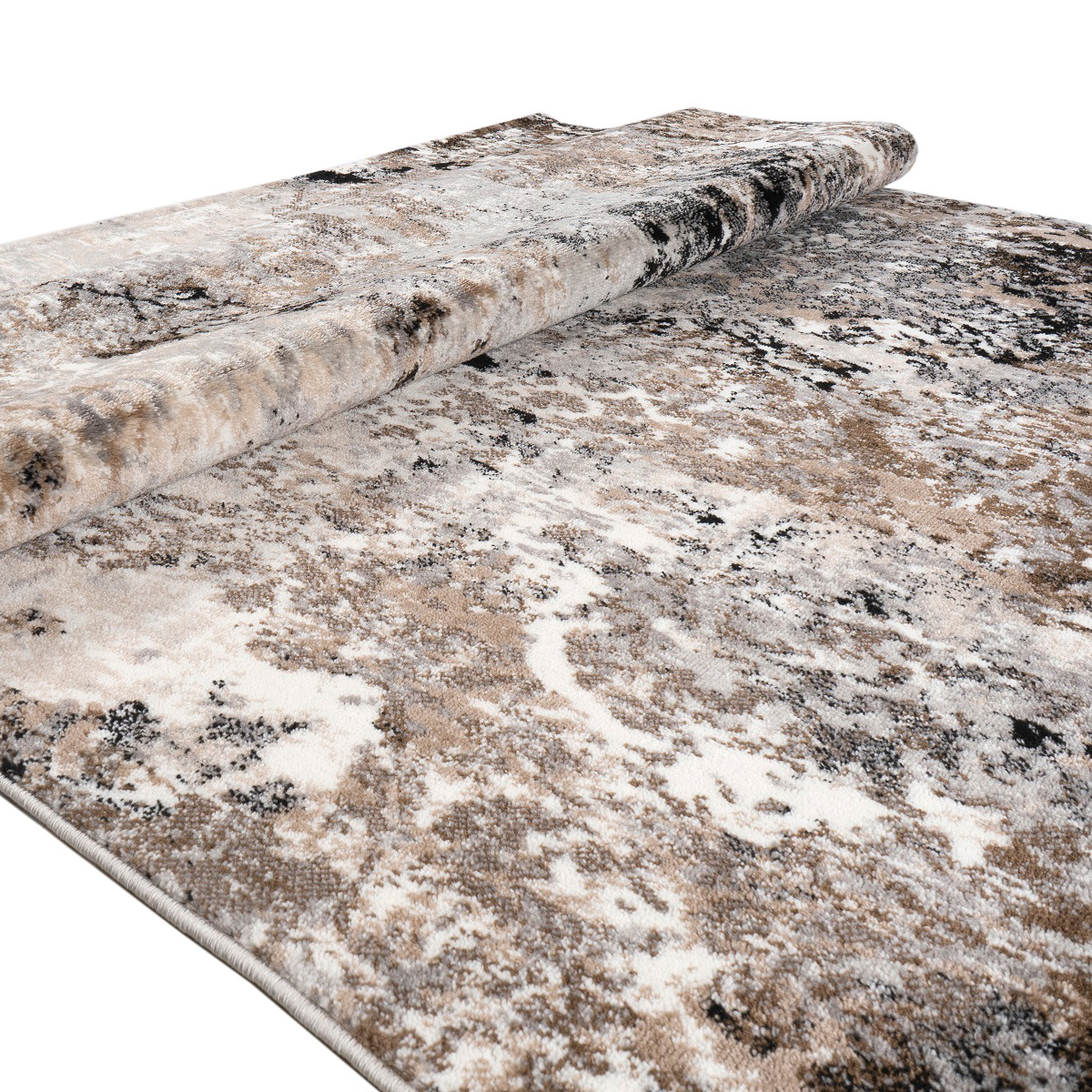 Χαλί (133X190) Polcarpet Estia 4871 Black Beige Χαλιά Σαλονιού Χειμερινά Μοντερνα Spitishop