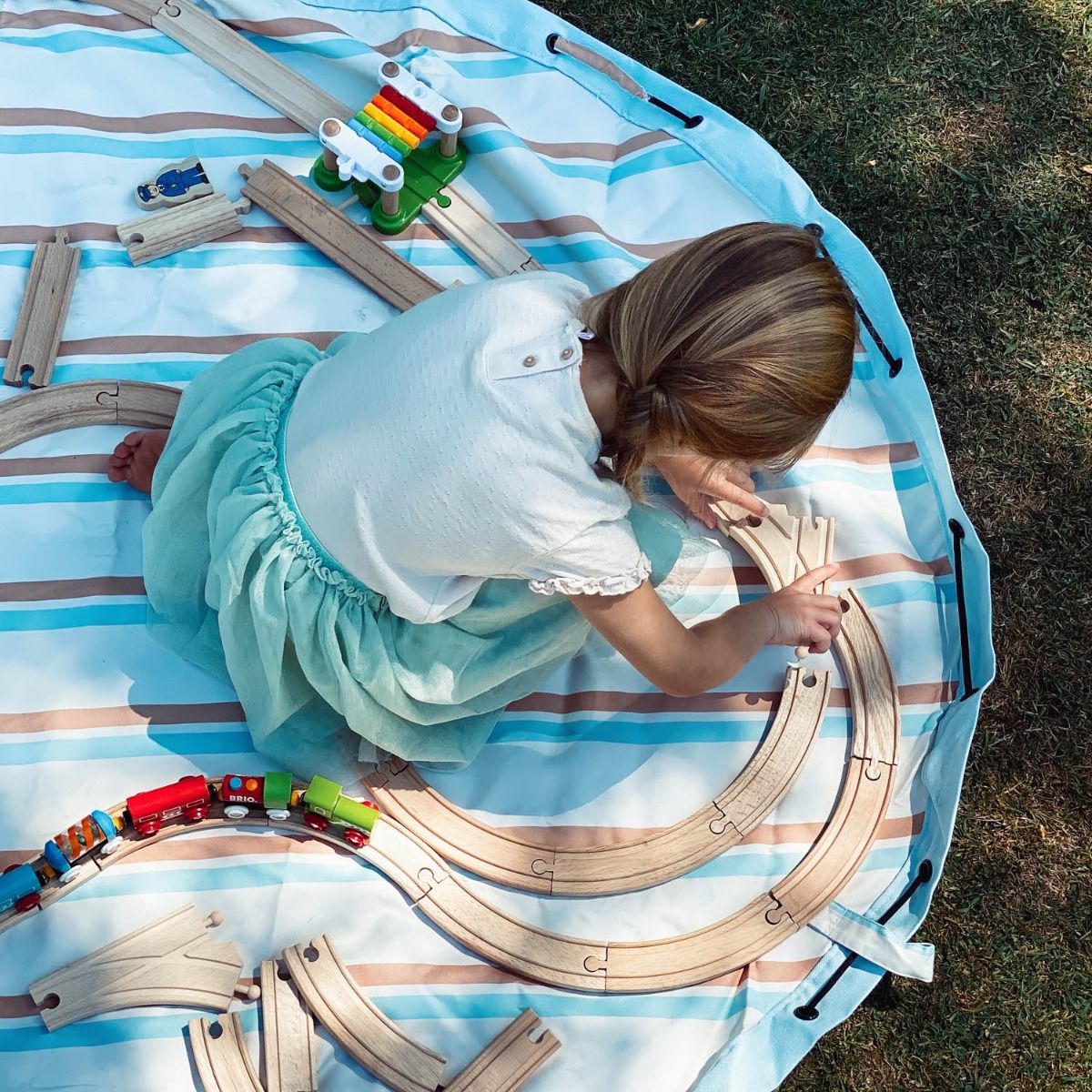Σάκος Στρώμα Παιχνιδιού Play Go Outdoor Stripes Οργάνωση & Αποθήκευση Βρεφικού - Παιδικού Spitishop