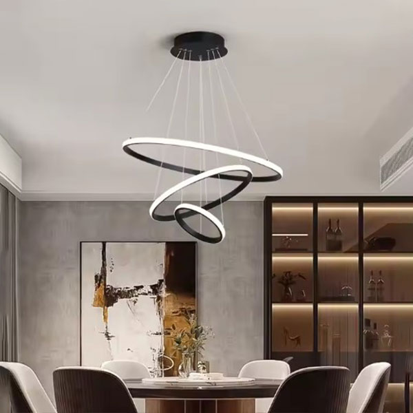 Φωτιστικό Οροφής Τρίφωτο LED 3 CCT Homelighting Damita Black 77-50603