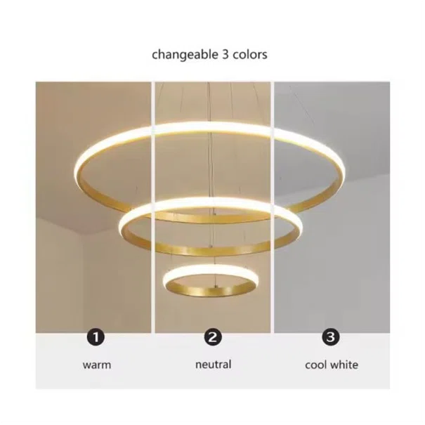 Φωτιστικό Οροφής Τρίφωτο LED 3 CCT Homelighting Damita Gold 77-50604
