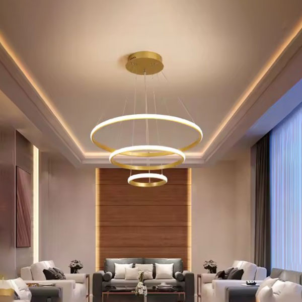 Φωτιστικό Οροφής Τρίφωτο LED 3 CCT Homelighting Stelina Gold 77-50638