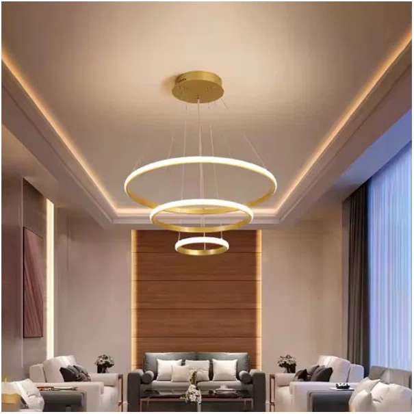 Φωτιστικό Οροφής Τρίφωτο LED 3 CCT Homelighting Stelina Gold 77-50638
