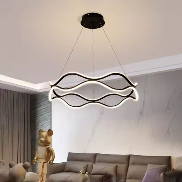Φωτιστικό Οροφής Δίφωτο LED 3 CCT Homelighting Aber Black 77-50645