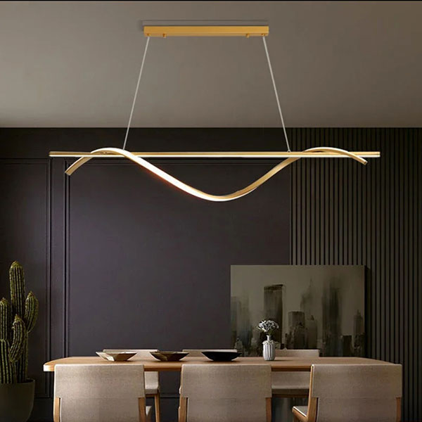 Φωτιστικό Οροφής Δίφωτο LED 3 CCT Homelighting Ondas Gold 77-50451