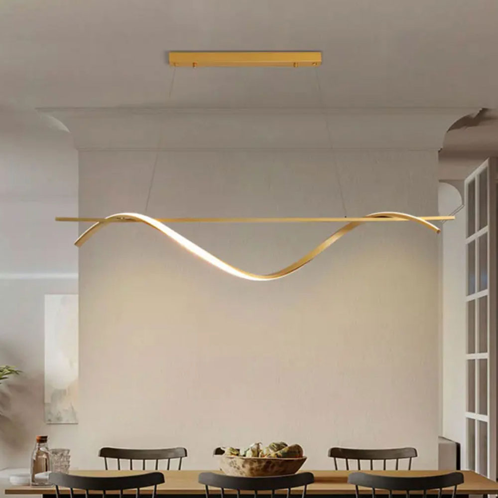 Φωτιστικό Οροφής Δίφωτο LED 3 CCT Homelighting Ondas Gold 77-50451