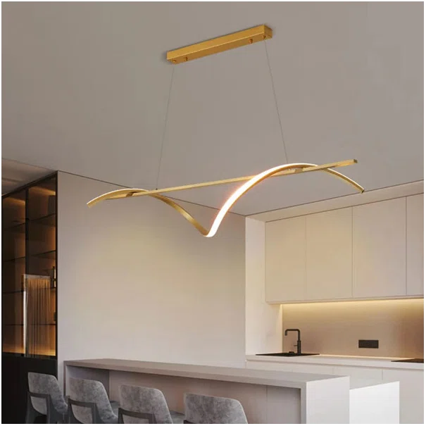 Φωτιστικό Οροφής Δίφωτο LED 3 CCT Homelighting Ondas Gold 77-50451