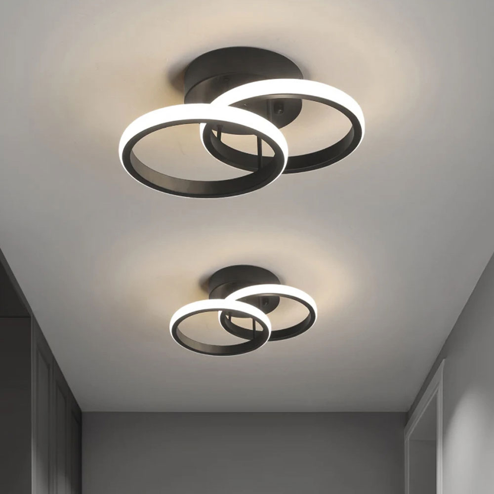 Φωτιστικό Πλαφονιέρα LED 3 CCT Homelighting Rocco Black 77-50467