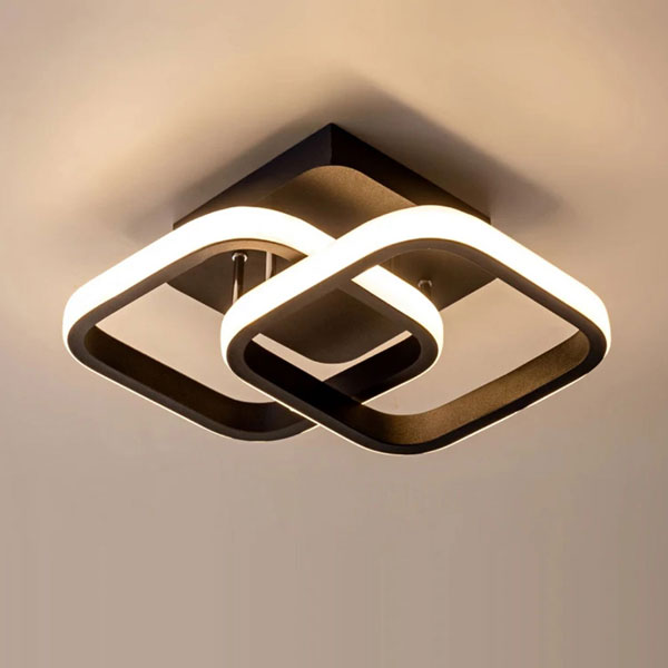 Φωτιστικό Πλαφονιέρα LED 3 CCT Homelighting Pacco Black 77-50468