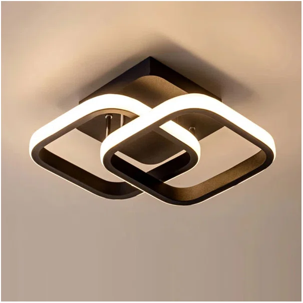 Φωτιστικό Πλαφονιέρα LED 3 CCT Homelighting Pacco Black 77-50468