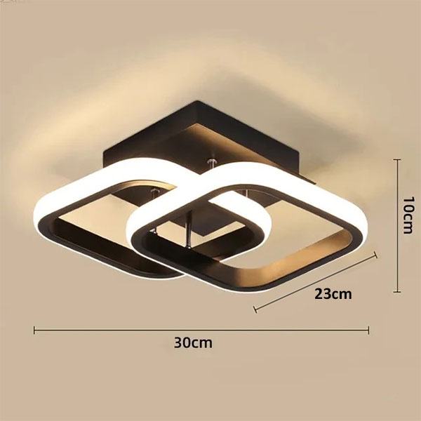 Φωτιστικό Πλαφονιέρα LED 3 CCT Homelighting Pacco Black 77-50468