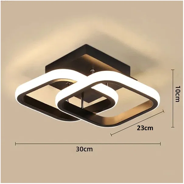 Φωτιστικό Πλαφονιέρα LED 3 CCT Homelighting Pacco Black 77-50468