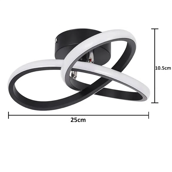 Φωτιστικό Πλαφονιέρα LED 3 CCT Homelighting Sierra Black 77-50469