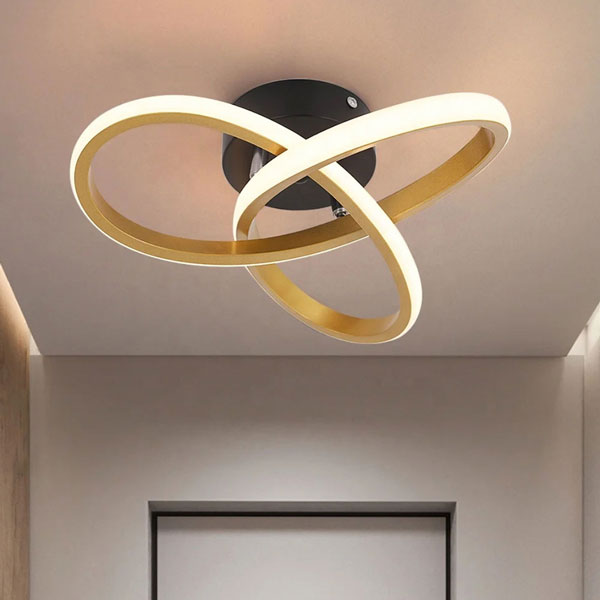 Φωτιστικό Πλαφονιέρα LED Step Dimmable Homelighting Sierra Gold 77-50470