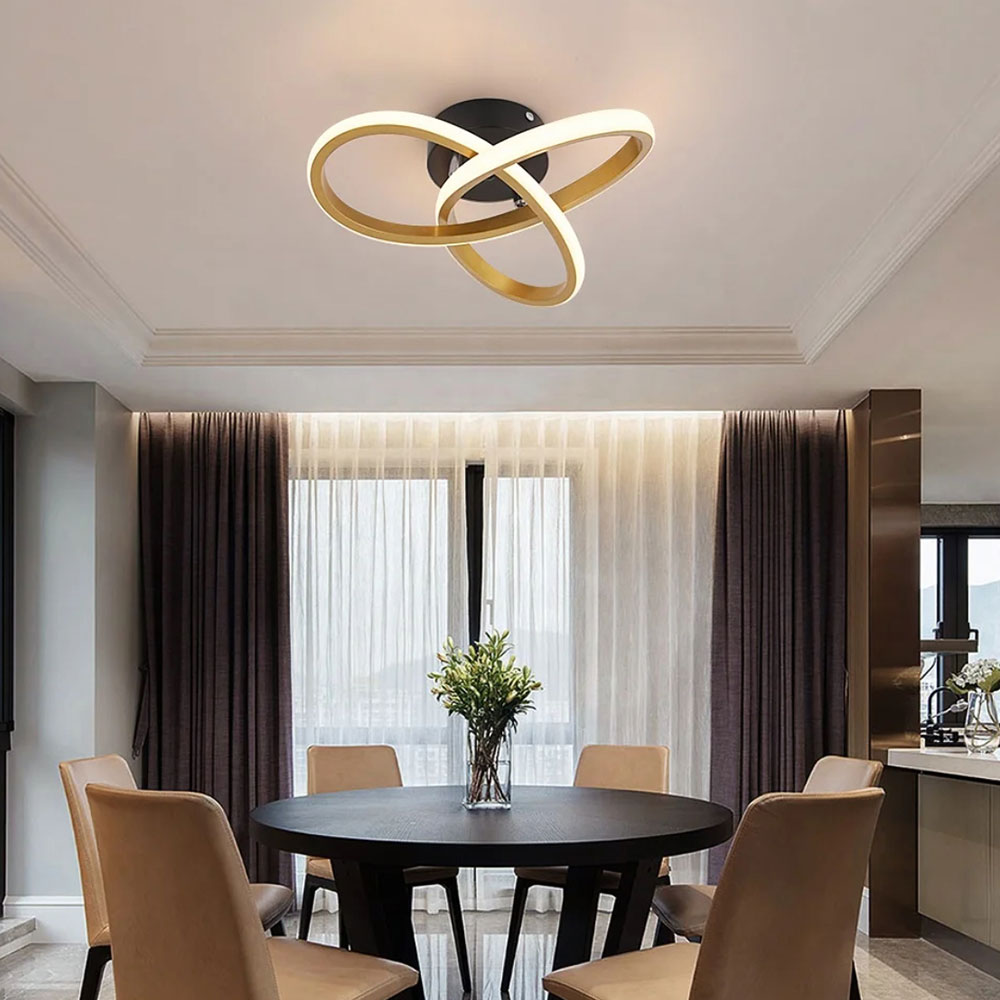 Φωτιστικό Πλαφονιέρα LED Step Dimmable Homelighting Sierra Gold 77-50470