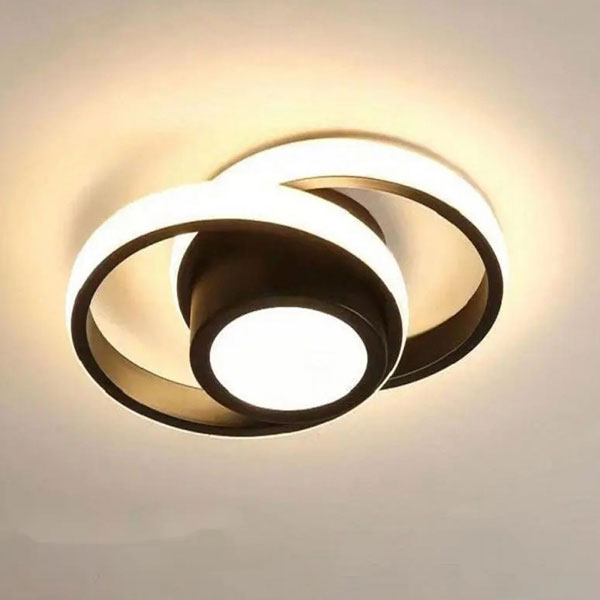 Φωτιστικό Πλαφονιέρα LED 3 CCT Homelighting Irina Black 77-50473