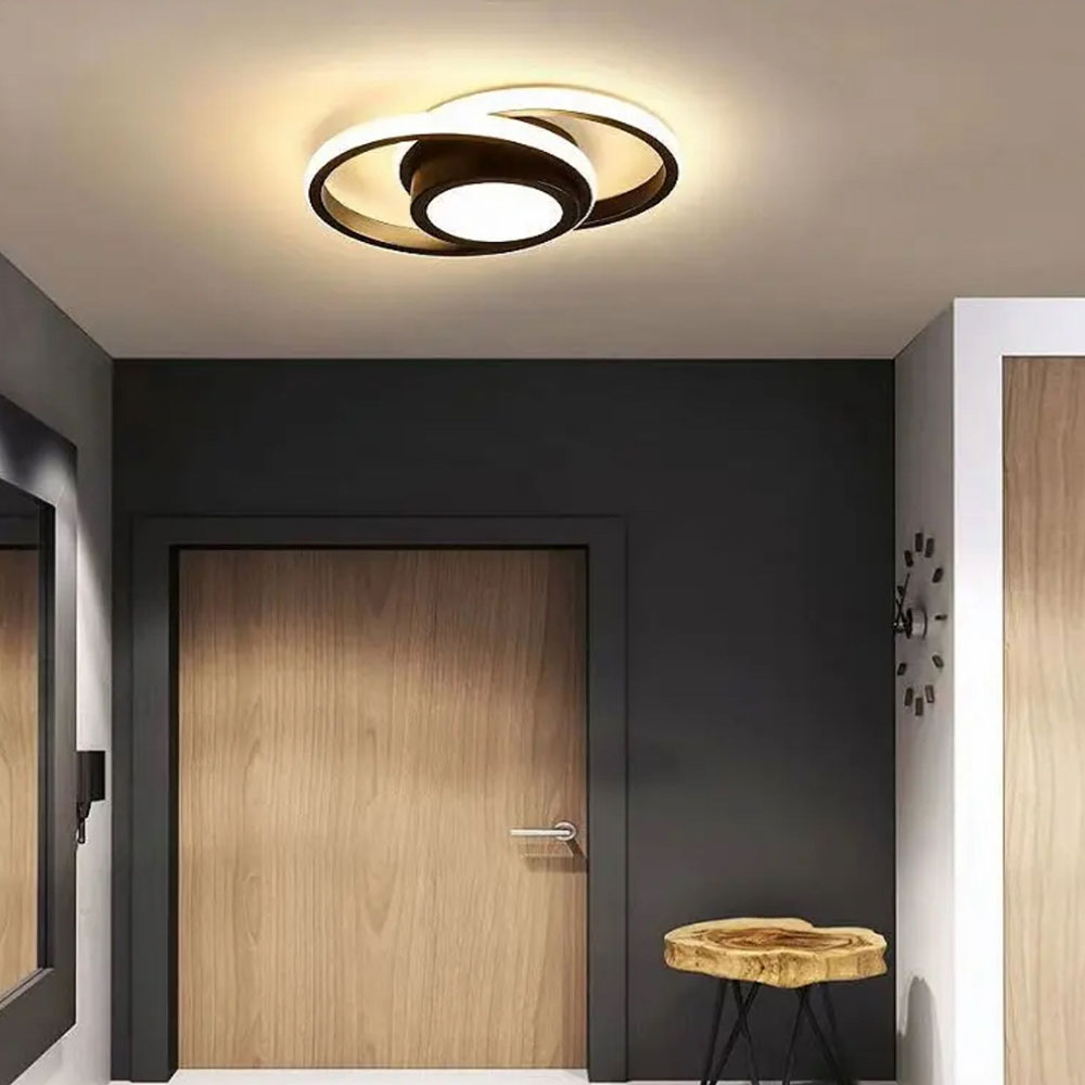 Φωτιστικό Πλαφονιέρα LED 3 CCT Homelighting Irina Black 77-50473