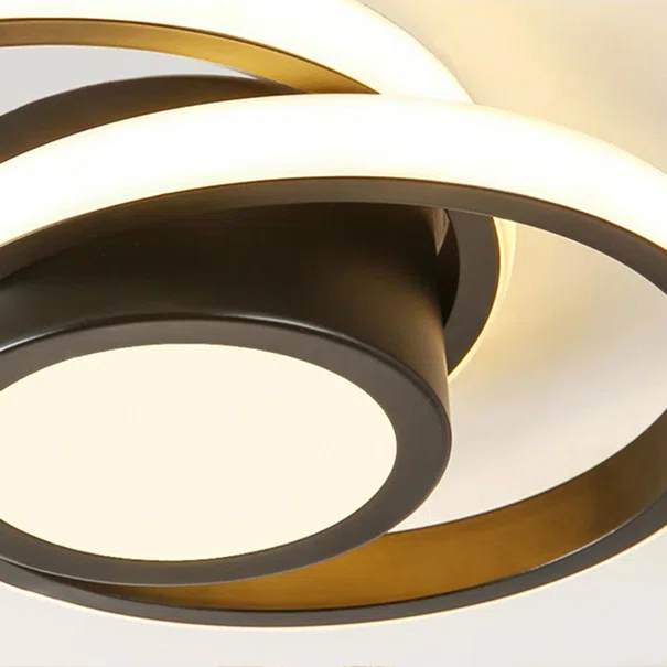 Φωτιστικό Πλαφονιέρα LED 3 CCT Homelighting Irina Black 77-50473