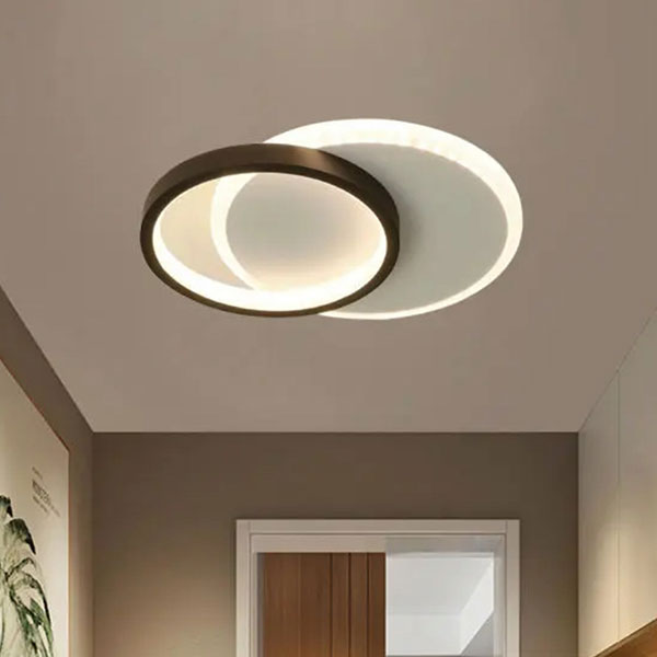 Φωτιστικό Πλαφονιέρα LED 3 CCT Homelighting Hugo White/Black 77-50475