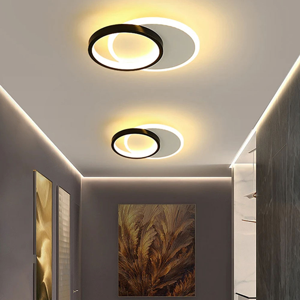 Φωτιστικό Πλαφονιέρα LED 3 CCT Homelighting Hugo White/Black 77-50475