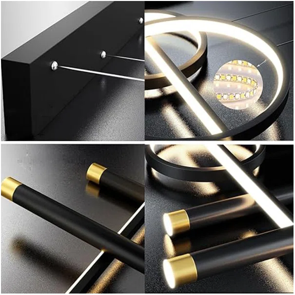 Φωτιστικό Οροφής Πολύφωτο LED 3 CCT Homelighting Aida Black 77-50491