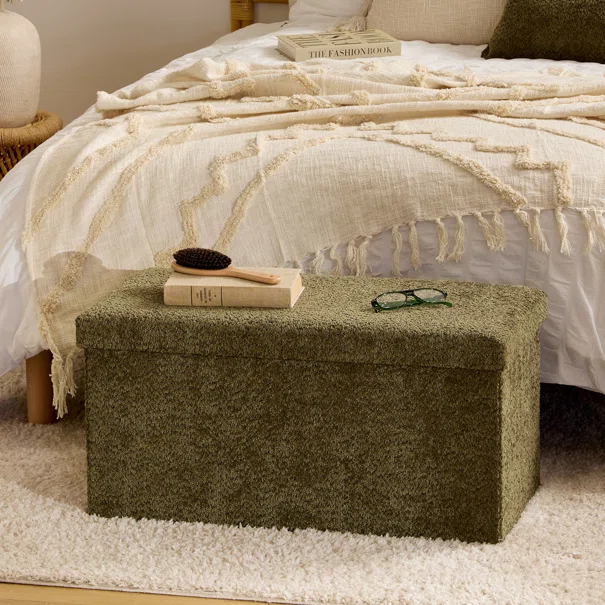 Ταμπουρέ Με Αποθηκευτικό Χώρο (76x38x38) A-S Soana Khaki 214228C
