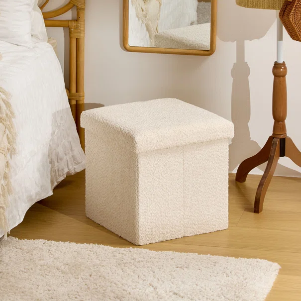 Σκαμπό Με Αποθηκευτικό Χώρο (38x38x38) A-S Soana Ivory 214227A