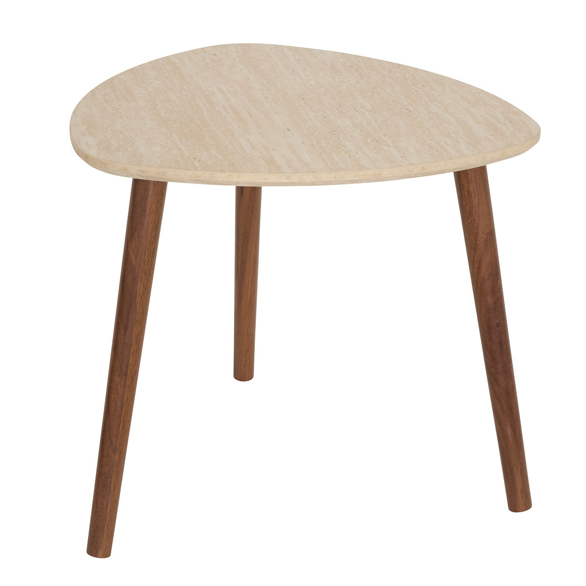 Βοηθητικά Τραπεζάκια (Σετ 3Τμχ) A-S Mileo Travertine 213068 Έπιπλα Σαλονιού Στρογγυλά Spitishop