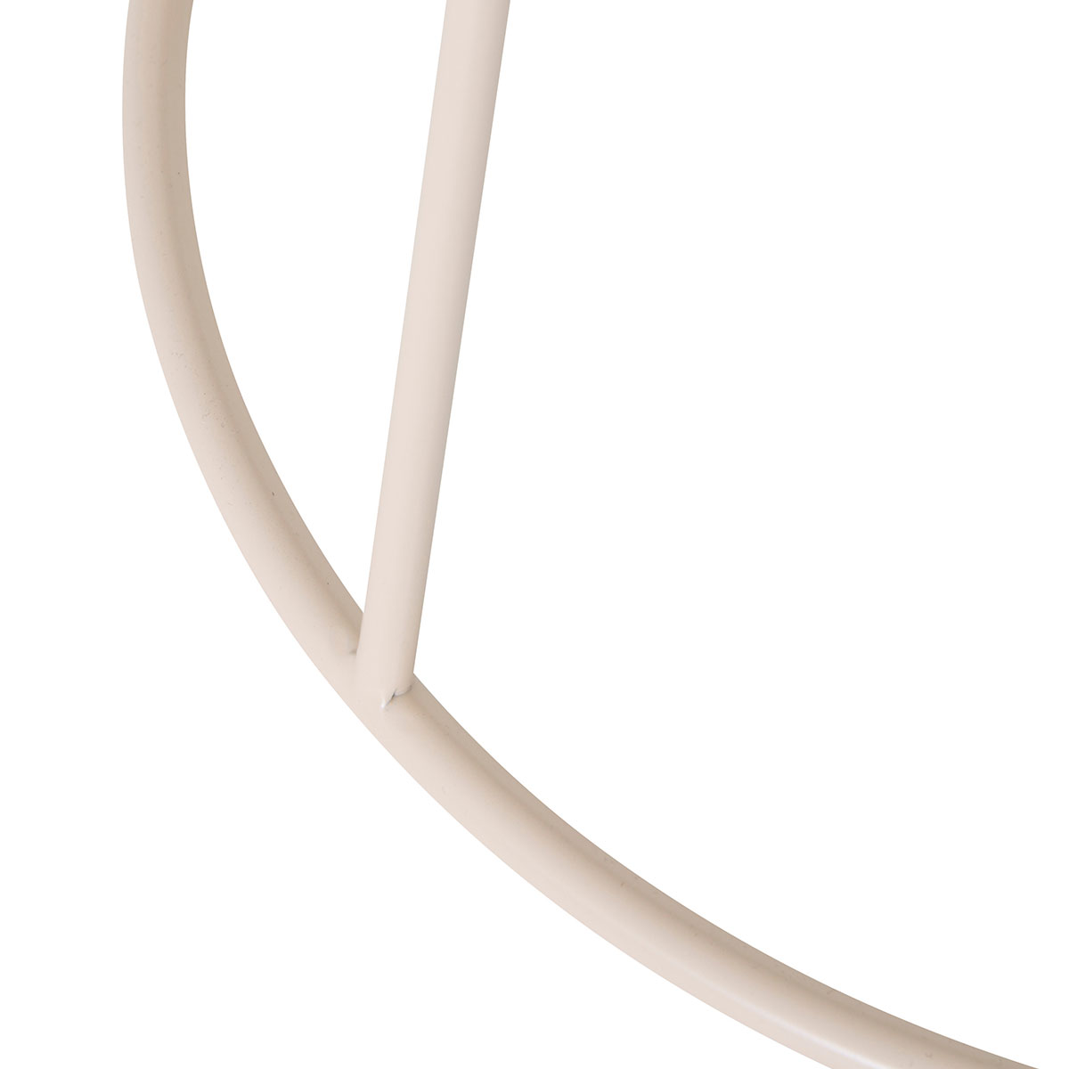 Βοηθητικό Τραπεζάκι (Φ38X42) A-S Latte Beige 213065A Έπιπλα Σαλονιού Τραπεζάκια Μεταλλικά Spitishop