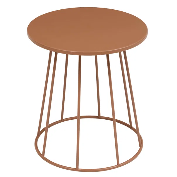 Βοηθητικό Τραπεζάκι (Φ38x42) A-S Latte Terracotta 213065B