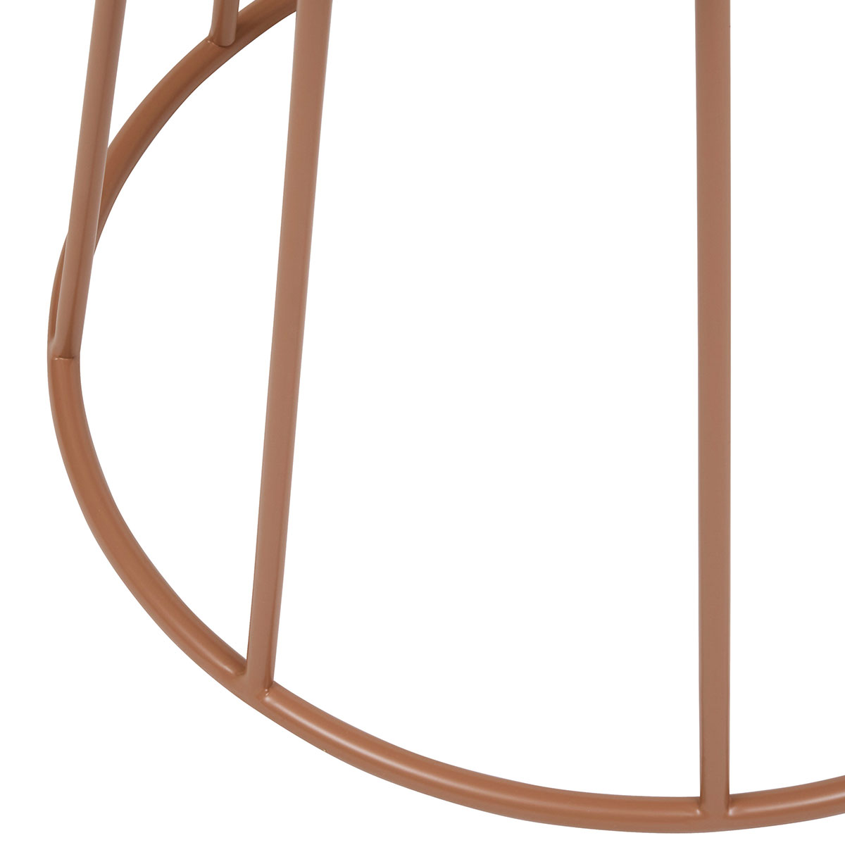 Βοηθητικό Τραπεζάκι (Φ38X42) A-S Latte Terracotta 213065B Έπιπλα Σαλονιού Τραπεζάκια Μεταλλικά Spitishop